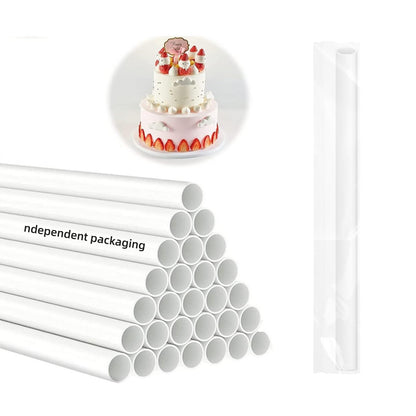 DaTpuik 100PCS 9.5" White Plastic Cake Dowels 0.4" Diameter