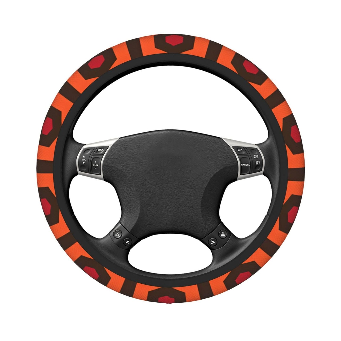 Overlook Hotel Carpet Steering Wheel Cover Universal 15 inch Black
