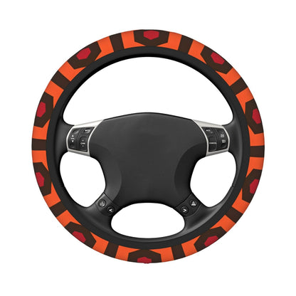 Overlook Hotel Carpet Steering Wheel Cover Universal 15 inch Black