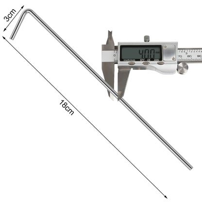 Oligei 17 Pack Heavy Duty Metal Tent Stakes Silver 18in Outdoor Use