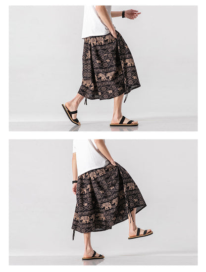 Men's Loose Chinese Style Beach Pants