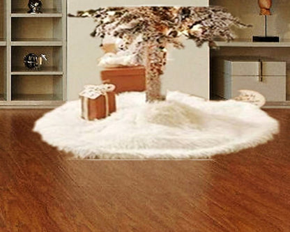 White Plush Christmas Tree Skirt 78cm 90cm 122cm