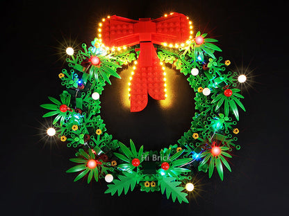 Building block lighting compatible with LEGO 40426 Christmas wreath holiday gift LED lights LEGO lights