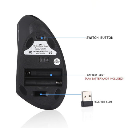 Ergonomic left-handed charging upright vertical mouse wireless esports left-handed office