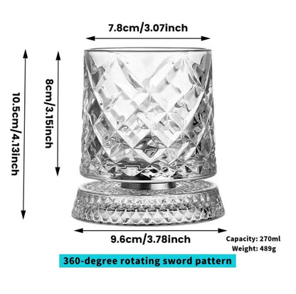 CrystalTwirl Rotating Drink Glass