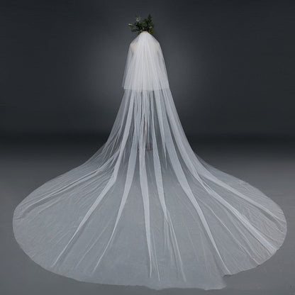 Bridal Wedding Veil Widened Tail