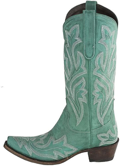 Plus Size Embroidered Long Rider Boots