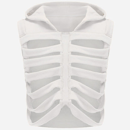 Men's Women's Skinny Hooded Sleeveless Vest