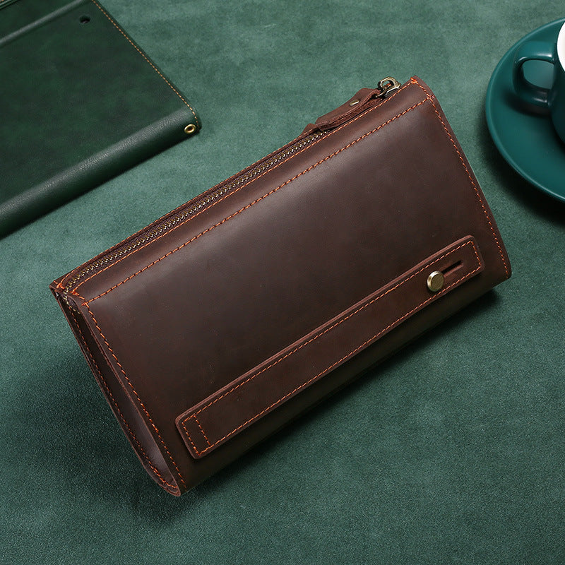 Leather Hand-held Mobile Phone Wallet