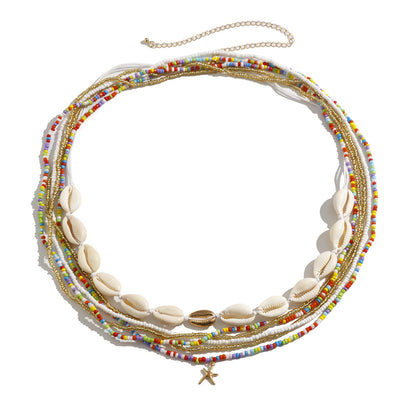 Mermaid Princess Shell Beads Waist Chain Beach Ocean Wind Waist Chain Starfish Body Chain