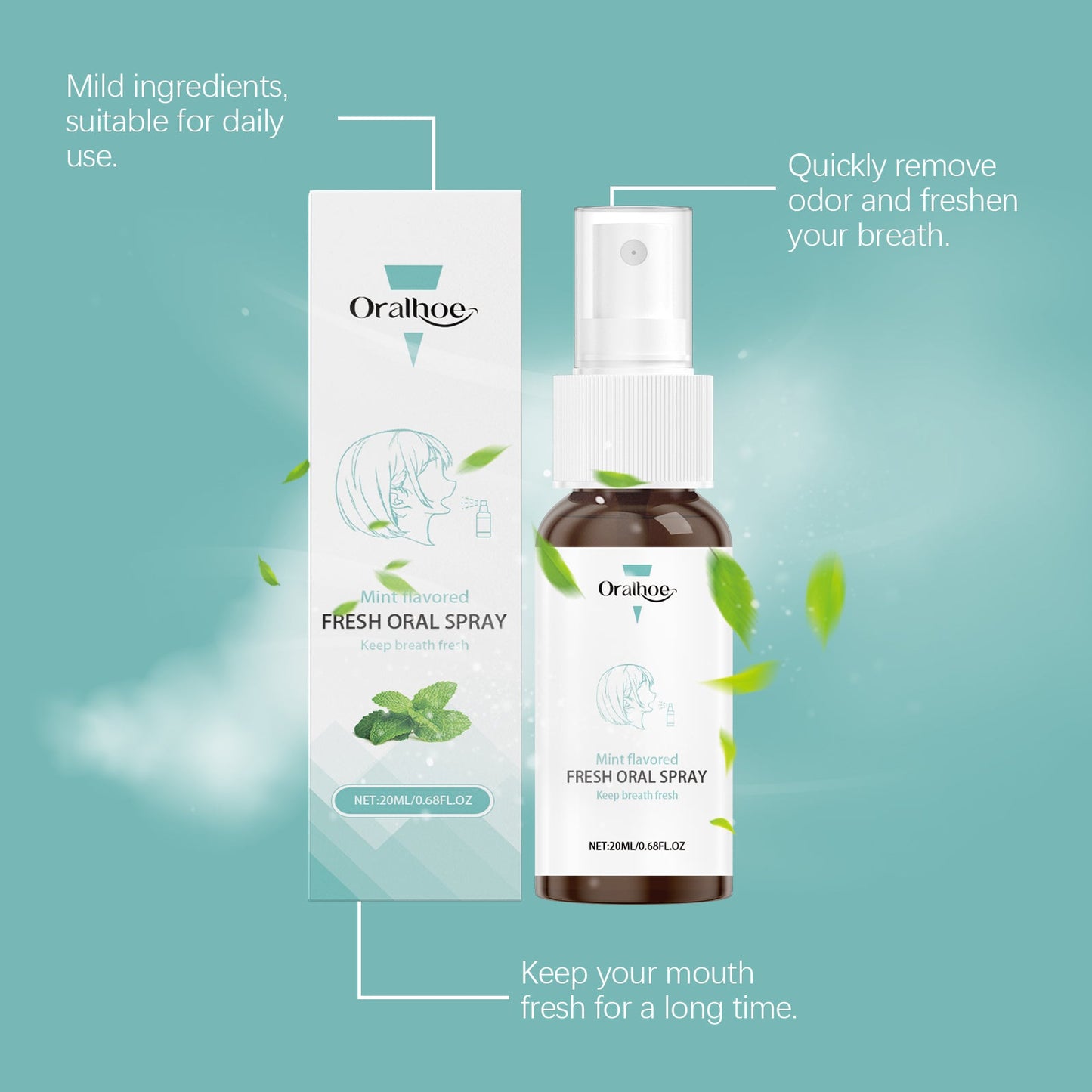 Mouth Freshening Spray Fresh Breath Deodorizer Care Mouth Health Freshening Spray