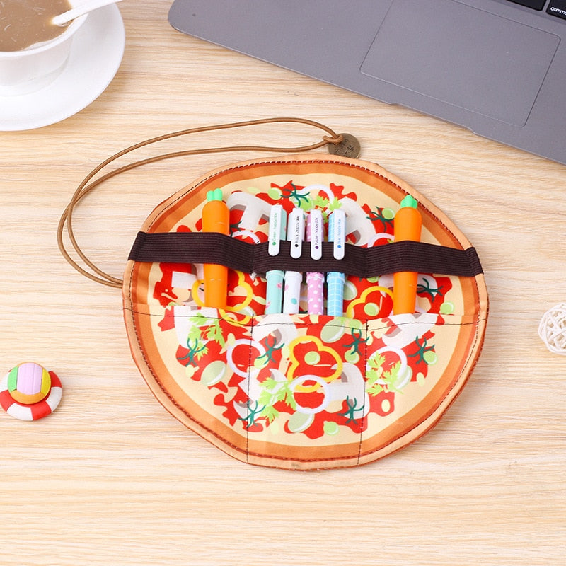 Stationery box fun pancake man student personality pencil case simulation pencil storage box