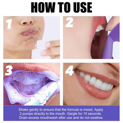 V34 Purple Toned Tooth Mousse Toothpaste Teeth Cleaning Stains Smoke Tartar Oral Care