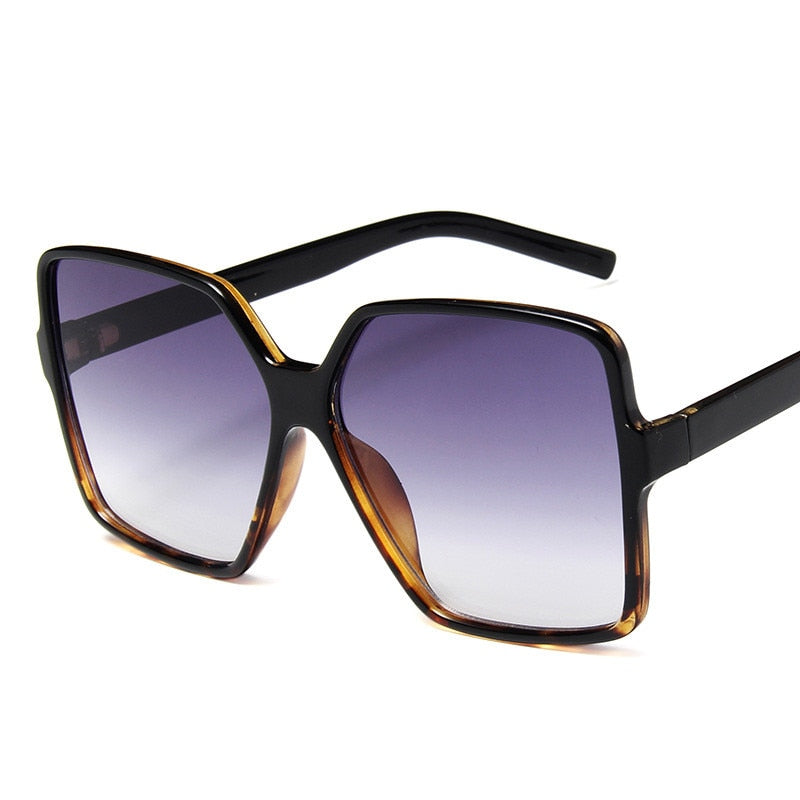 Higody Fashion Women Oversize Sunglasses Gradient Plastic Brand Designer Female Sun Glasses UV400 lentes