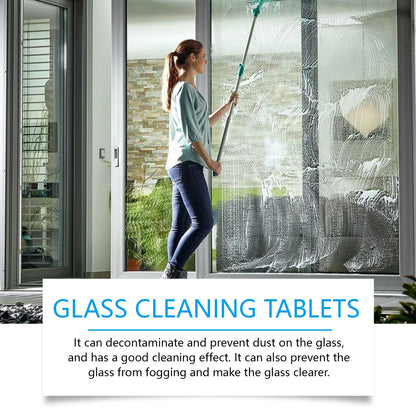 Glass Cleaning Effervescent Sheet, Door And Window Glass Scale Dust Stubborn Stains Clean Mirror Transparent