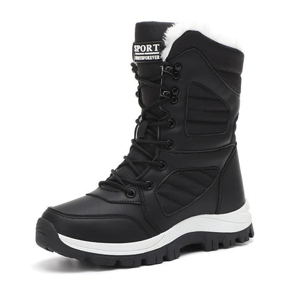 Thickened Long Wool Plus Velvet Warm Snow Boots