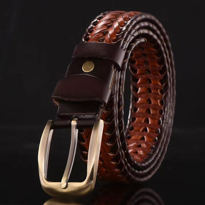 Leather Pin Buckle Handmade Couple's Casual Belt