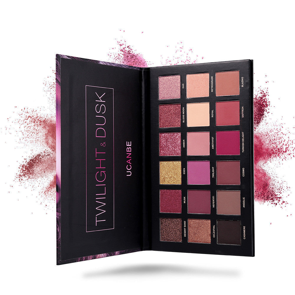 18-Color Eye Shadow Palette: Matte & Shimmer Velvet Pigments