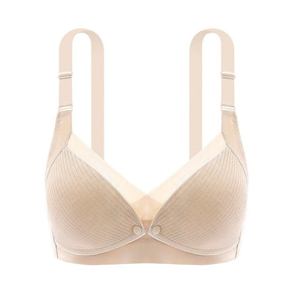 Nursing Underwear Maternity Underwear Front Open Buckle Thin Seamless Bra Cotton Lining Large Size Nursing Bra