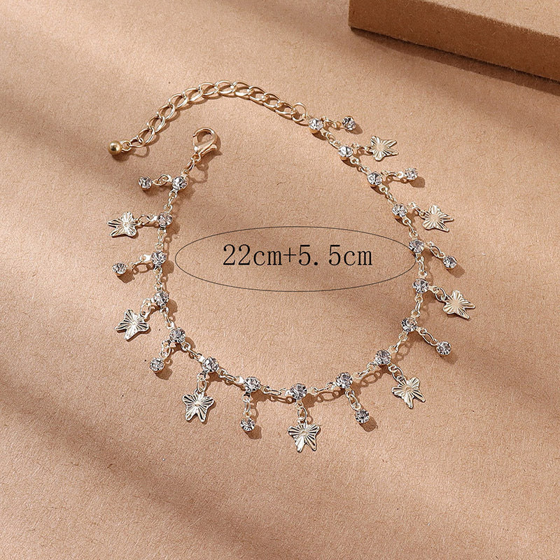 Colorful Butterfly Tassel Anklet