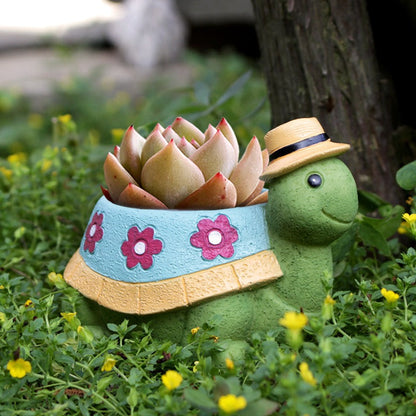 Turtle Flower Pot Decoration Outdoor Courtyard