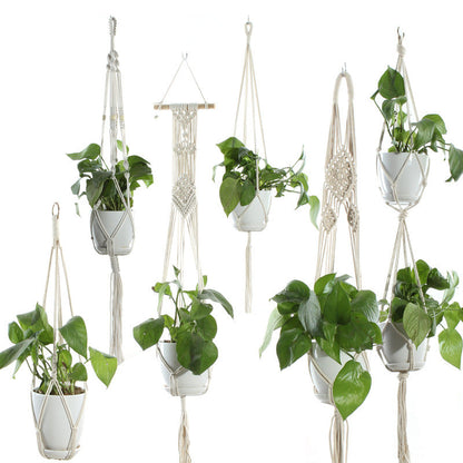 Beige Cotton Rope Plant Hanger