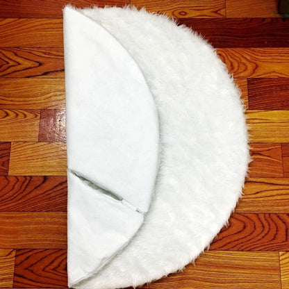 White Plush Christmas Tree Skirt 78cm 90cm 122cm