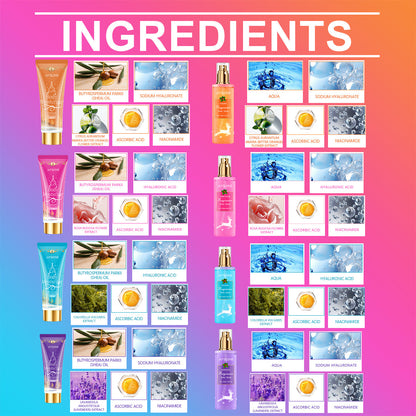 Christmas Perfumed Body Care Set, Deodorant Spray Body Lotion For Lasting Holiday Party Scent