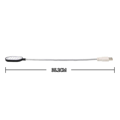 Ultra Bright 15 LED Flexible 35.2cm Mini Computer USB Work Light Lamp Flashlight For PC Laptop Convenient for Reading