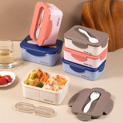 Japanese style simple portable compartment lunch box microwaveable lunch box