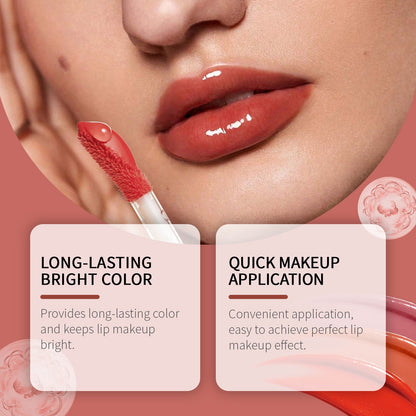 Lip Glaze Lip Moisturizing Color Bright Color Lasting Non-Fading Non-Stick Cup Portable Moisturizing Lip Glaze