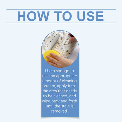Shoe Decontamination Cleaning Cream Gentle Cleaning Effective Stain Removal Multi-Functional Shoe Cleaning Cream