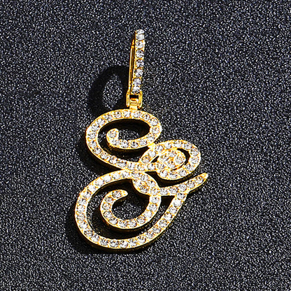 Hip hop accessories grass letter pendant melon seed buckle Cuban chain accessory