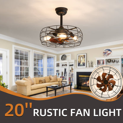 19inch Cage Retro Reiling Fan with Lights