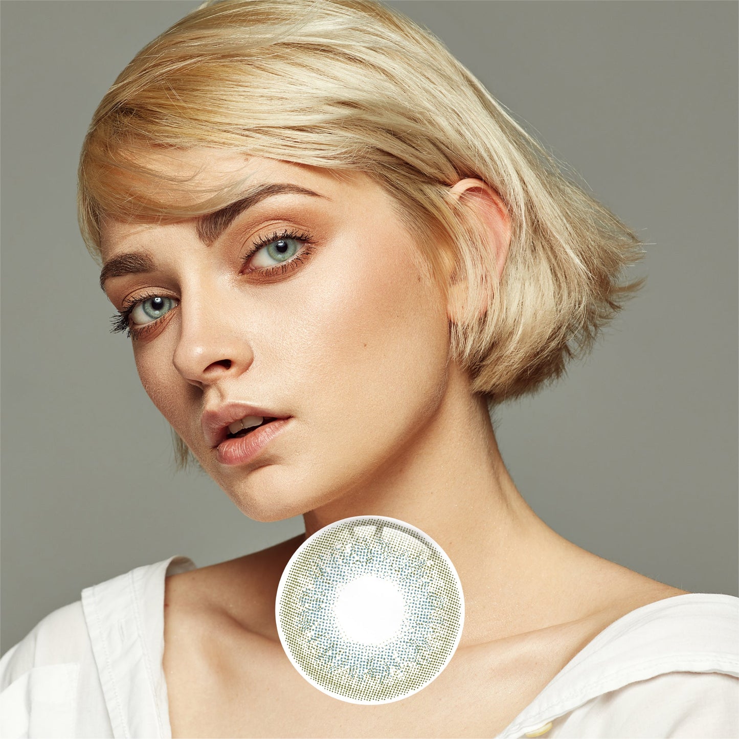 1Pair FDA Certificate Eyes Beautiful Pupil Colorful Girl Cosplay Contact Lenses  EMILY DARK GREEN