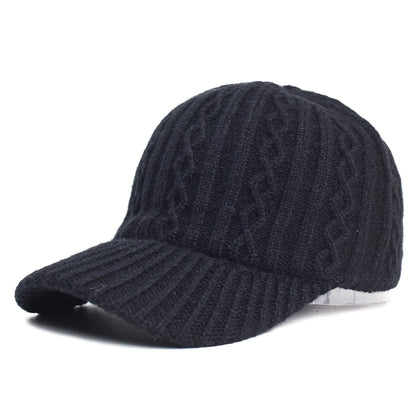 Wool Baseball Cap Korean Warm Solid Color