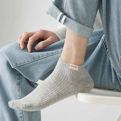 Solid Color Mens Cotton Socks