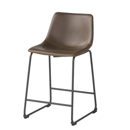 Vintage Style Brown 24-Inch Counter Stool (Set of 2)