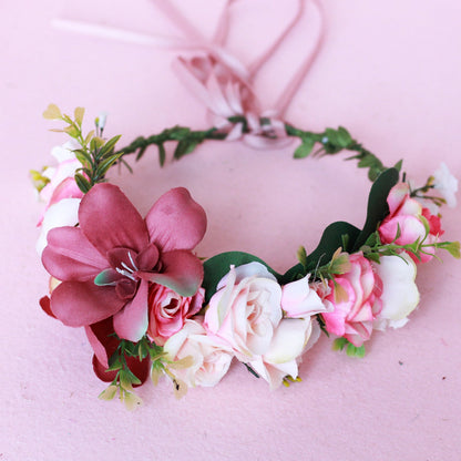 Hawaiian Vacation Wreath Headwear Beautiful Bridal Hairbands Wedding Hair Accessories Headwear Wreath