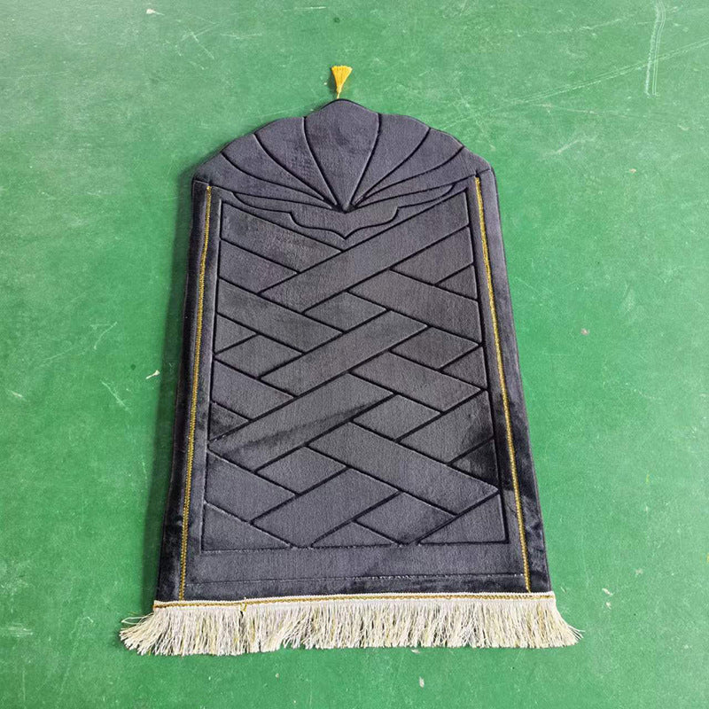 Shell shaped solid color carpet irregular flannel sponge thickened short flannel embossed portable floor mat