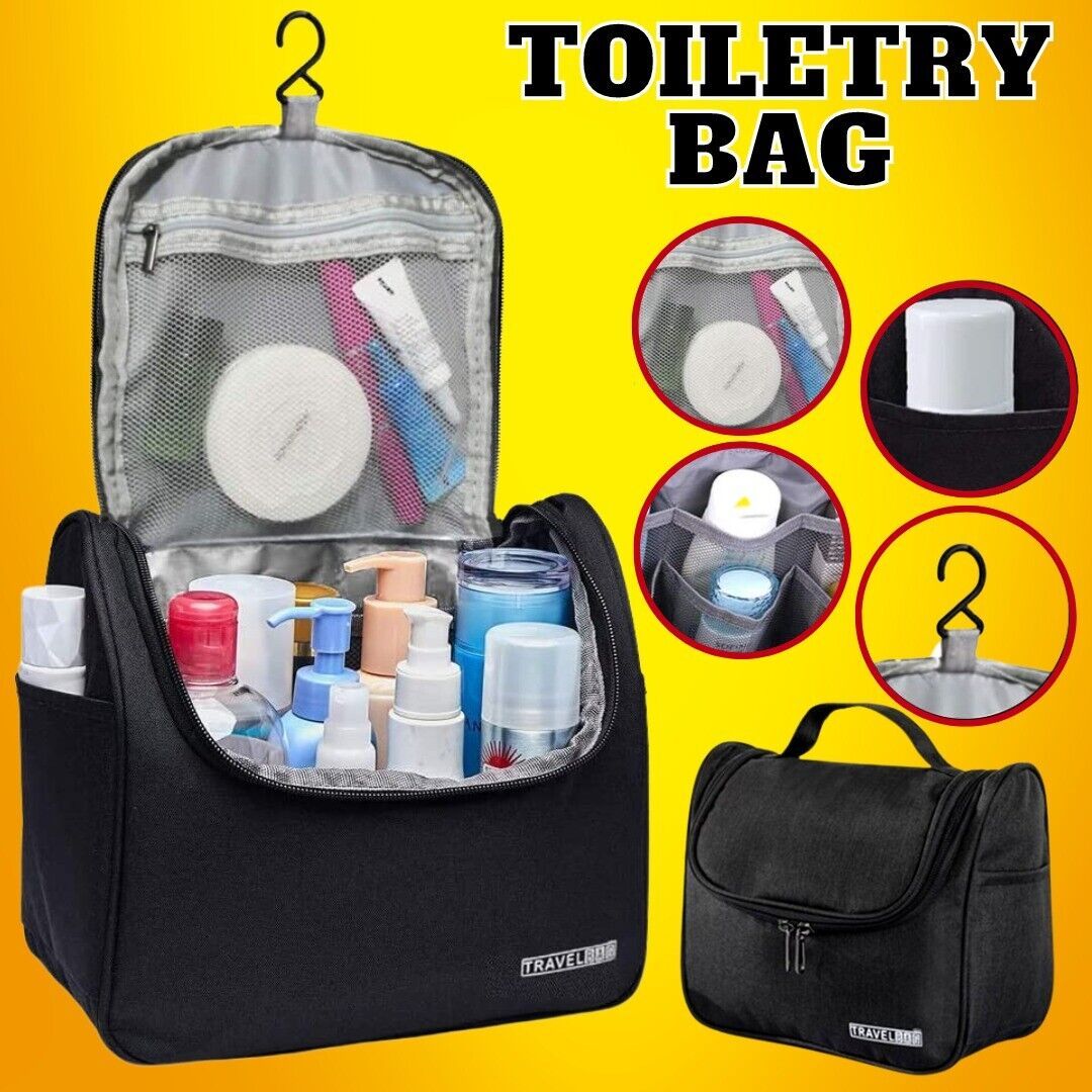 Versatile Travel Cosmetic Organizer: Makeup Case Pouch for Toiletries