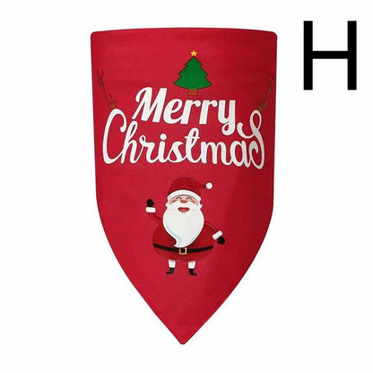 Christmas Dog Triangle Bandana Double-layer Dog Bandana