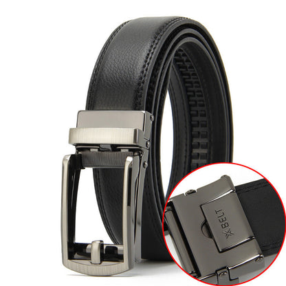 Two-layer Cowhide Automatic Buckle Men's Belt