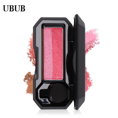 UBUB Professional Double Colors Shimmer Smoky Eyeshadow Shiny High Pigments Waterproof Long Lasting Nude Eye Shadow Palette