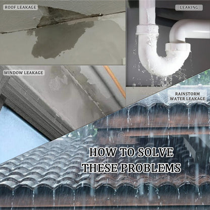 Roller Waterproof Glue, Home Waterproof Repair With Roller Brush Wear-Resistant Exterior Waterproof Paint