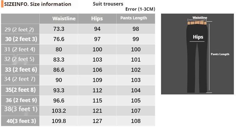 Korean Style British Checkered Slim Fit Men's Suit Pants