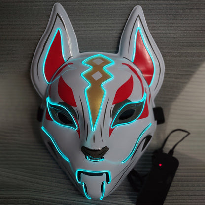 Glowing Cat Face Mask Demon Slayer Cosplay Props