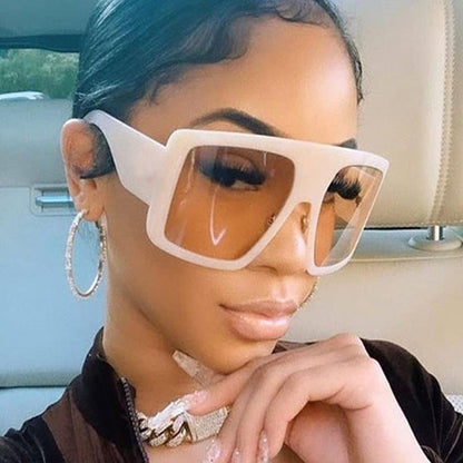 Large Frame Sunglasses Mask New Trend Retro Personality Street Shooting Sunglasses
