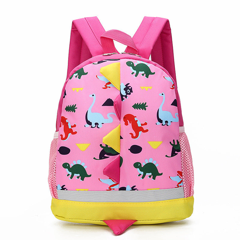 Dinosaur Cartoon Kindergarten Backpack for Boys and Girls