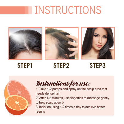 Grapefruit Hair Mist, Repair Damaged Hair Moisturizing And Thickening Hair Stabilization Spray